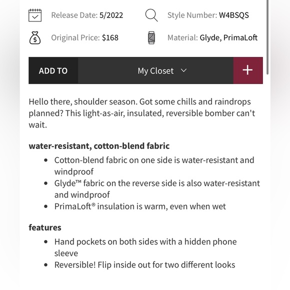 Lululemon Non-Stop Cotton Bomber Jacket size 6 - Picture 4 of 8